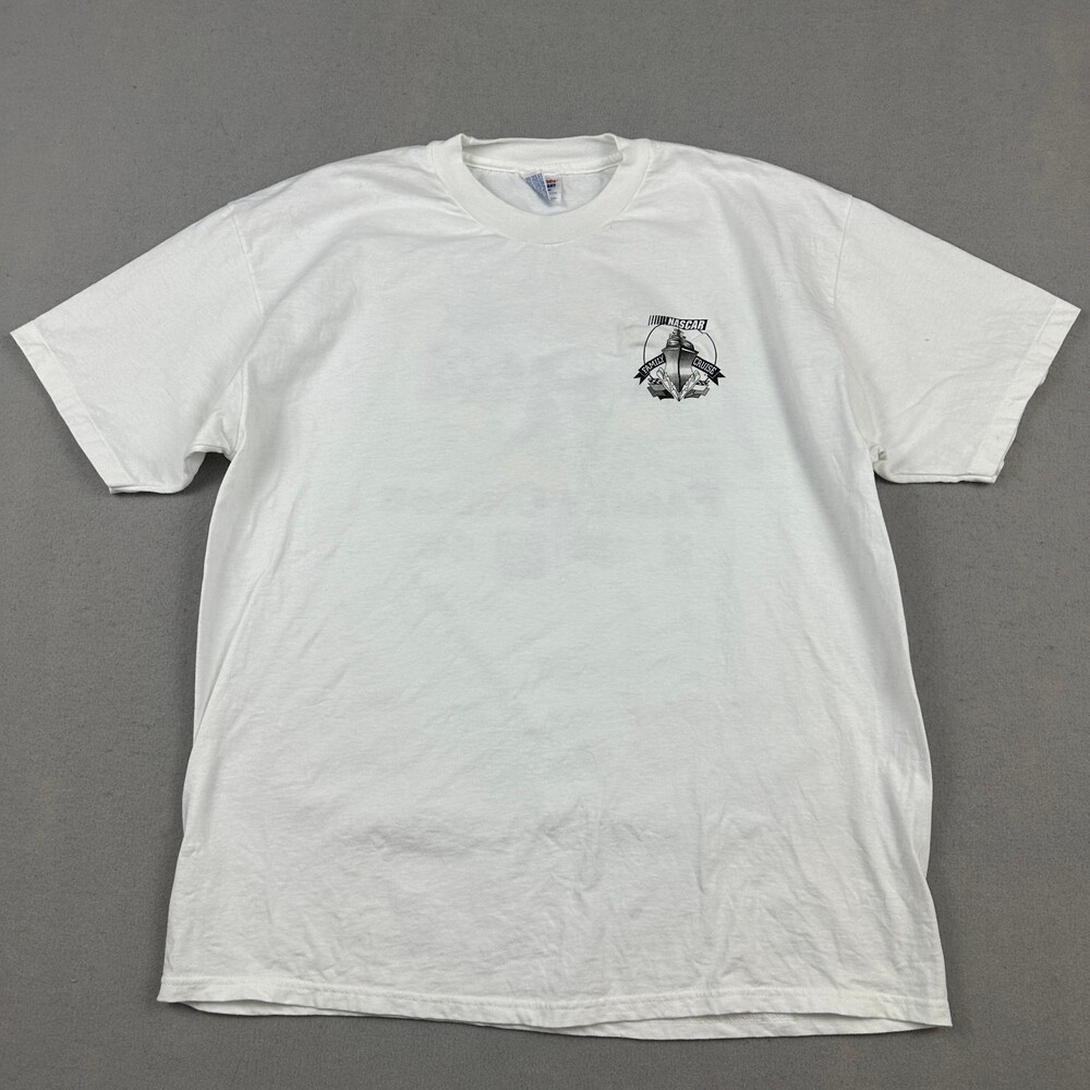 Vintage NASCAR Family Cruise Shirt Men XL White Graphic 1997 Bodine LaJoie Speed